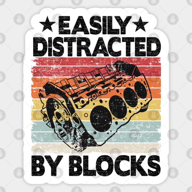 Easily Distracted By Blocks Funny Mechanic Sticker by Kuehni